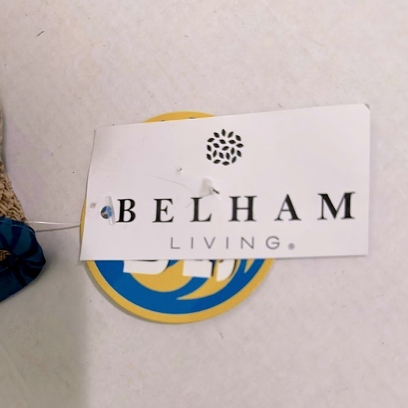 Belham living Stylish Brown Sun Hat with Blue Trim 50+ spf Velcro closure - Picture 6 of 11